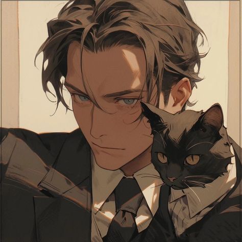 Men With Cats, Cat Suit, Masculine Art, Persona Anime, 얼굴 드로잉, Dope Cartoon Art, Cat Character, Anime Dad, Guy Drawing