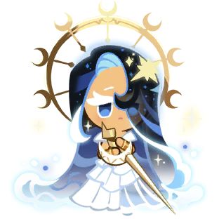 Sea Fairy Cookie's Costumes | Cookie Run: Kingdom Wiki | Fandom Lunar Halo, Sea Fairy Cookie, Sea Fairy, Sky Dark, Cookie Run Kingdom, Cookie Run, Moon, Stars