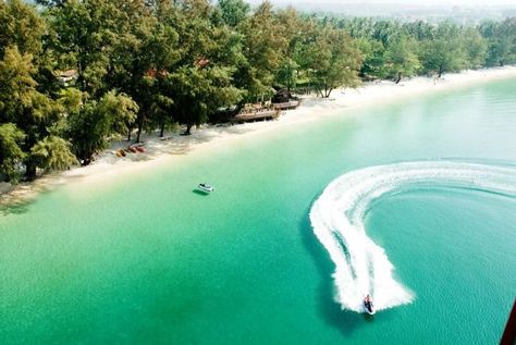 Speed Boat Rides at Ochheuteal Beach in sihanoukville, Cambodia Cambodia Beaches, Vietnam Voyage, Cambodia Travel, Vietnam Tours, Beach Holidays, Kampot, Se Asia, Phnom Penh, Adventure Tours