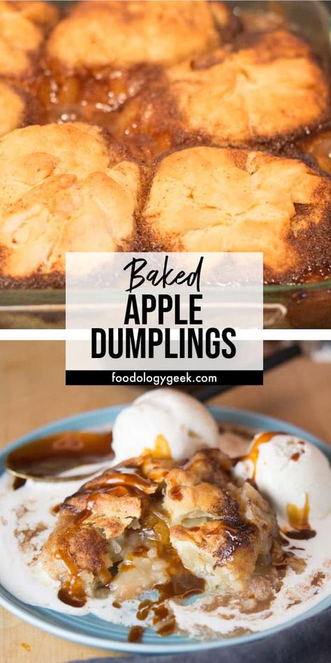 Baked Apple Dumplings, Apple Pie Dumplings, Baked Cinnamon Apples, Sweet Dumplings, Apple Cinnamon Muffins, Apple Dumplings, Baked Apple, Cinnamon Apple, Apple Apple