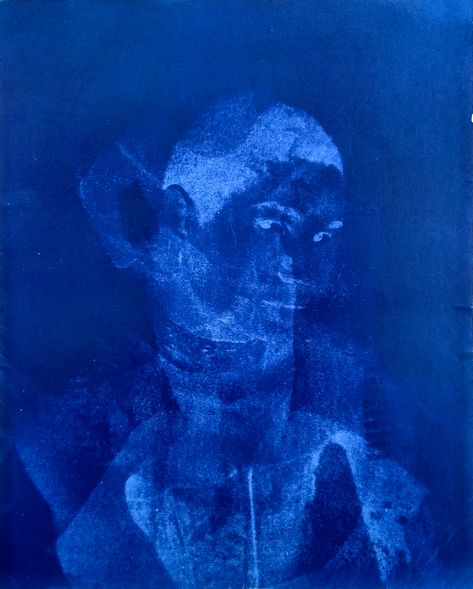 Cyanotype Painting, Cyanotype Portrait, Tina Berning, Teeth Covers, Cyanotype Exposure Times, Green Cyanotype, Anna Atkins Cyanotype, Large Scale Cyanotype, Cyanotype Film Negative