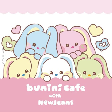 Newjeans Bunnies Club, Pink Newjeans, Bunnies Newjeans, Electronic Aesthetic, Newjeans Art, New Jeans Bunny, Cd Art, New Jeans Style, Phone Organization