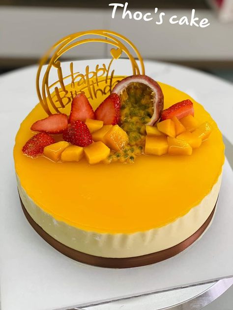 Puding Cake, Gelatin Powder, Holiday Desserts Christmas, Fresh Fruit Cake, Mango Cheesecake, Mango Cake, Cake Decorating With Fondant, Blueberry Lemon Cake, Cake Decorating Piping