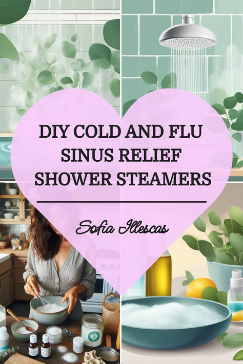 DIY Cold and Flu Sinus Relief Shower Steamers Sinus Relief Shower Steamer, Vapor Shower Steamers, Diy Shower Steamers For Cold, Shower Steamer Recipe, Shower Steamers Recipe, Eucalyptus Shower Steamers, Shower Steamers Diy, Shower Fizzies, Diffuser Diy