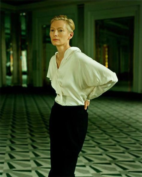 Norman Jean Roy, Lily Cole, Tilda Swinton, Mia 3, British Actresses, Looks Style, White Shirt, Stylish Women, Style Icons