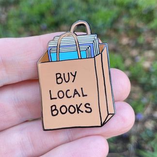 Coffee Bookstore, Bookish Designs, Enamel Pin Display, Backpack Pins, Book Pins, Pin Design, Buy Local, Unique Sticker, Cool Pins