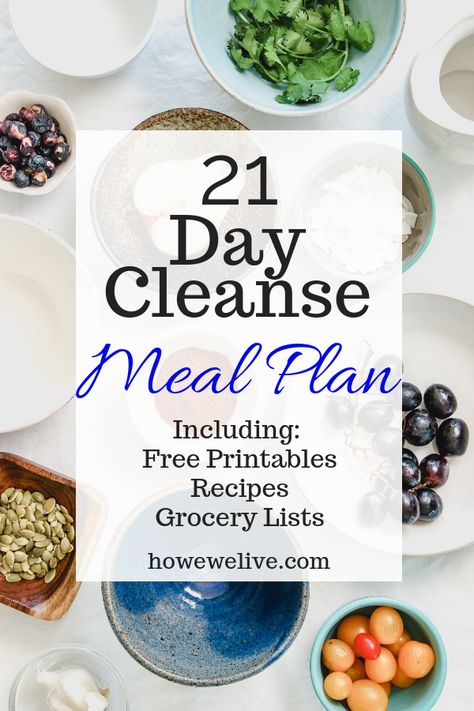 The details of starting a 21 day cleanse plan. This is a great way to reset your body and begin healing. FREE printables with meal plans, grocery lists, and recipes! #21daycleanse #21daycleanse #mealplan #cleangrocerylist Cortisol Detox Meal Plan, 21 Day Cleanse, Clean Program, Detox Meal Plan, Dinner Recipes Healthy Family, Meal Plan Grocery List, Body Makeover, Cleanse Diet, Inflammatory Diet