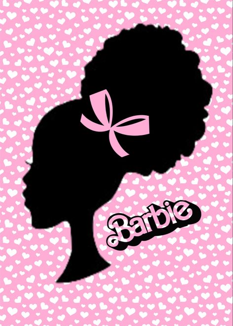 Barbie Room Decor, Afro Barbie, Barbie Invitations, Doll Backgrounds, Barbie Silhouette, Crazy Adventures, Designer Charms, Barbie Party Decorations, Barbie Games