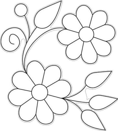 Flowers To Trace, Simple Embroidery Designs Drawings, Embroidery Outline Designs, Flower Outline Drawing, Outline Flower, Unique Wrist Tattoos, Wrist Tattoo Designs, Flower Pattern Drawing, Simple Hand Embroidery Patterns