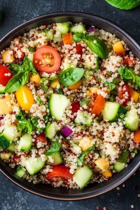 Looking for refreshing and nutritious quinoa salad recipes? Here are some amazing options that are perfect for any meal! Boost your lunch or dinner with these delicious salads packed with protein and vibrant veggies. Whether you're a health enthusiast or just looking for a nutritious side, these quinoa salad recipes are versatile and easy to whip up. From Mediterranean inspired to zesty lime variations, each bite will be a delightful experience. Explore flavors that excite your taste buds and make healthier meals fun! Quinoa Green Salad, Quinoa Salad Ideas, Quinoa Spinach Salad Recipes, Quinoa Salad Recipes Healthy, Zesty Quinoa Salad, Quinoa Spinach Salad, Salad Recipes Healthy, Quinoa Spinach, Healthier Meals