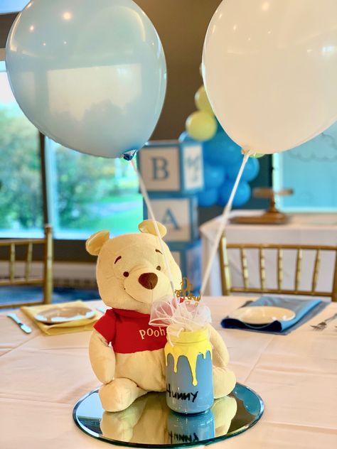 Winnie The Pooh Birthday Party Centerpieces, Winnie The Pooh Balloon Centerpieces, Winnie The Pooh Baby Shower Centerpieces Boys, Pooh Bear Centerpieces, Winnie The Pooh Centerpiece Ideas Diy, Winnie Pooh Centerpieces, Winnie The Pooh Centerpieces Baby, Winnie The Pooh Table Decorations, Winnie The Pooh Table Centerpiece