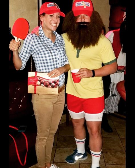 Forest Gump Halloween Costumes, Forest Gump Couple Costume, Forest Gump Family Costume, Forest Gump Costumes, Forest Gump And Jenny Costume Diy, Forest Gump And Jenny, Golf Costumes, Wicked Crafts, Forrest Gump Costume