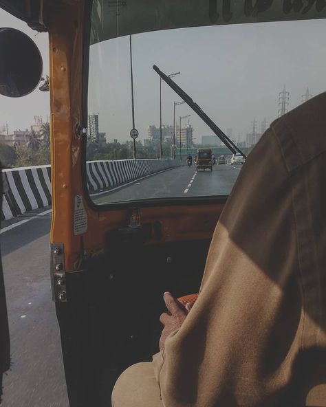 Traveling in an auto-rickshaw is always joyful and bumpy at the same time sitting and experiencing the fresh air on your face and wind… Auto Rickshaw, Dark Black Wallpaper, Desi Love, Black Wallpaper, Fresh Air, Dark Black, Mumbai, Wall Painting, Cool Pictures