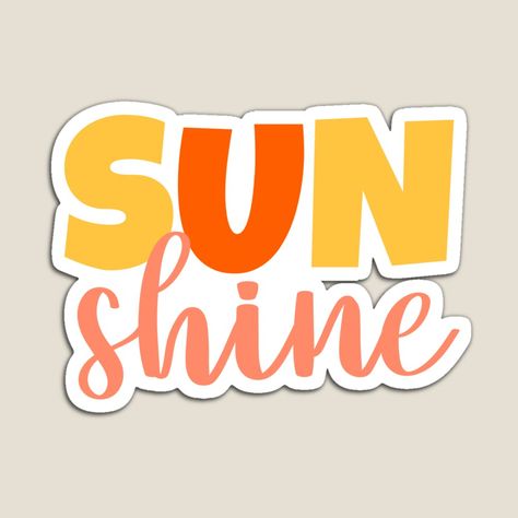 Sunshine Sticker, Red Bubble, Cal Logo, Art Tutorials, Sticker Design, Sell Your Art, Vinyl Sticker, Phone Cases, Yellow