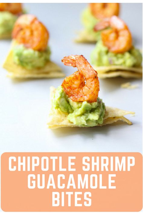 This gluten-free appetizer combines shrimp and guacamole for a healthy snack that's easy to make. These chipotle shrimp and guacamole bites are the best party appetizer! #healthyappetizer #shrimprecipes #guacamole #avocadoappetizers #easyappetizerrecipes #marisamoorenutrition Shrimp Guacamole, Chips And Guacamole, Healthy Party Appetizers, Guacamole Bites, Chipotle Shrimp, Healthy Party Food, Healthy Appetizer, Shrimp Appetizers, Gluten Free Appetizers