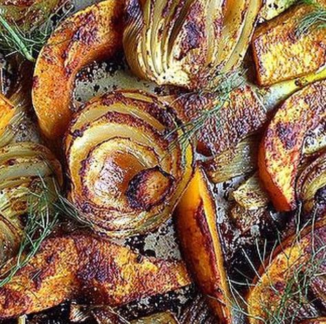 Squash And Onions, Farro Salad Recipes, Fennel Soup, Fennel Recipes, Roasted Sprouts, Citrus Recipes, Roasted Fennel, Roasted Butternut Squash Soup, Roasted Squash