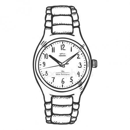 Watch Sketch, Gold Wrist Watch, Wrist Watch Design, Watch Drawing, Digital Wrist Watch, Watches Diamond, Gear Design, Abc Coloring Pages, Fashion Drawing Sketches