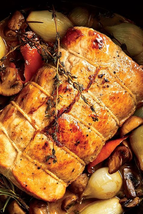 This pork loin recipe is braised with mushrooms and wine to create the ultimate comfort food meets fall recipe.#fallrecipes #comfortfood #porkrecipes #porkloin #porkloinrecipes Pork Braised, Viking Food, How To Cook Polenta, Autumn Dinner, Wine Recipe, Pumpkin Pasta, Button Mushrooms, Roast Pork, Fall Dinner Recipes