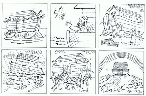 De ark van Noa Noahs Ark Activities, Noah Ark, Preschool Bible Lessons, Bible Worksheets, Bible Activities For Kids, Bible Story Crafts, Preschool Bible, Jacob's Ladder, Bible Coloring Pages