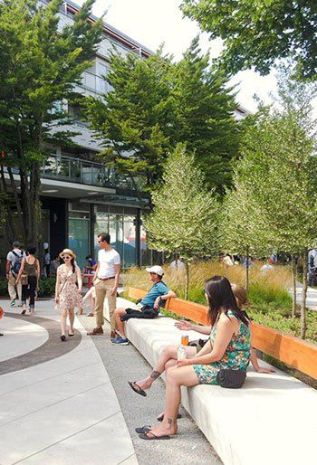 Benches at the Mid Main Park at Main St. 18th Ave, Vancouver BC. Click for details via The Dirt visit our Street Furniture board http://www.pinterest.com/slowottawa/street-furniture/ Worcester Polytechnic Institute, Sitting Wall, Campus Landscape, Urban Landscape Design, London Garden, Public Realm, Lan Can, Landscape Architecture Design, Urban Furniture