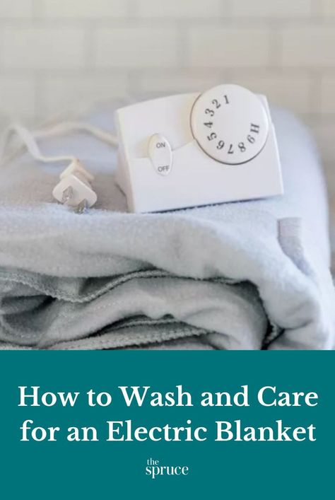 Cleaning an electric blanket is easy if done the right way. Use our guide to learn how to safely wash an electric blanket or electric mattress pad. #laundrycareguide #cleanhouse #cleaningguide #cleaninghacks #cleaningtips #stepbystepcleaning #thespruce Wash Mattress, Easy Home Organization, Heated Mattress Pad, Lg Washer, Electric Blanket, Small Closets, Cleaning Guide, Heated Blanket, Electric Blankets