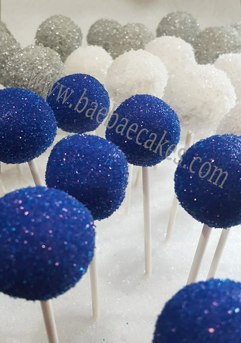 Blue Cake Pop Ideas, Sapphire Birthday Theme, Navy Blue Cake Pops, Royal Blue Cake Pops, Royal Blue Quinceanera Theme, Blue Quinceanera Theme, Royal Blue Cake, Blue Cake Pops, Sweet 16 Candy