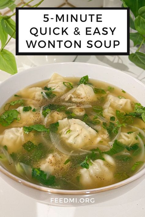 Bibigo chicken and cilantro wonton soup recipe Cilantro Wonton Soup, Chicken Cilantro Wontons, Soup Asian, Boil Chicken, Chinese Soups, Chicken Cilantro, Wonton Soup Recipe, Asian Soup Recipes, Recipe Printable