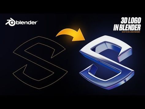 Creating a 3D Logo/Text in Blender - Blender 3D Tutorial - YouTube Blender Logo, Blender 3d Tutorial, A 3d Logo, Logo Tutorial, 3d Blender, After Effect Tutorial, 3d Tutorial, 3d Text, My Everything