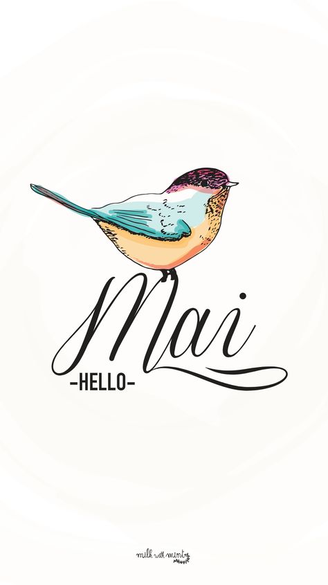 Hello May iPhone Lock Wallpaper @PanPins Painting Wallpaper Iphone, Hello Mai, Wall Paper Ideas, Wall Paper Iphone, Paper Iphone, Wall Paper Phone, Paper Ideas, Wall Paint Designs, Bullet Journal Themes