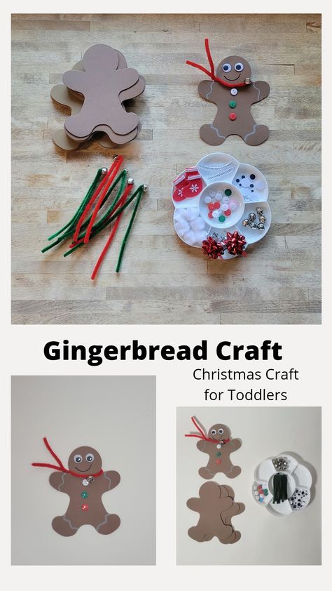 Gingerbread Activities For Babies, Ginger Bread Man Crafts Preschool Kids, Ginger Man Crafts For Kids, Gingerbread Man Toddler Crafts, Ginger Bread Activity For Kids, Gingerbread Projects Preschool, Christmas Preschool Crafts Easy, Christmas Art And Crafts For Preschool, Gingerbread Theme Toddlers