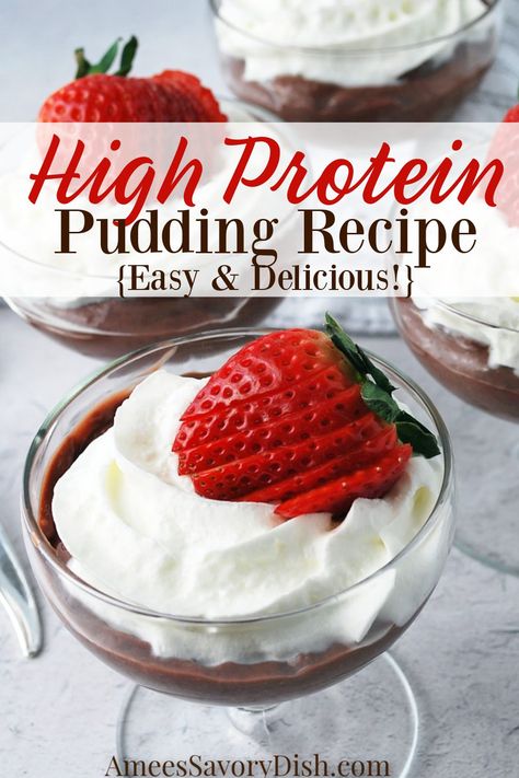 This protein pudding recipe is a delicious dessert alternative packed with muscle-building whey protein powder, milk, and pudding mix. #proteinpudding #pudding #proteindesserts #highproteinrecipes #healthierdesserts Protein Pudding Dessert, Protein Powder Pudding Recipe, Recipes With Pudding, Protein Powder Pudding, Jello Protein, Bariatric Support, Protein Pudding Recipe, High Protein Pudding, Easy Pudding Recipes