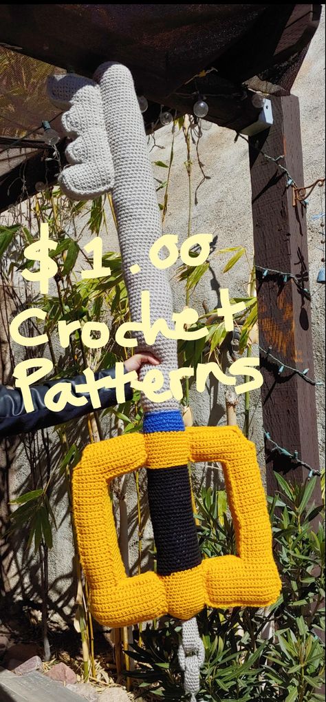 Kingdom Hearts Crochet Patterns Free, Pop Culture Crochet Patterns, Kingdom Hearts Crochet Pattern, Weird Granny Squares, Nerdy Crochet Patterns Free, Kingdom Hearts Crochet, Stuffies Crochet, Nerdy Amigurumi, Weird Crochet Patterns