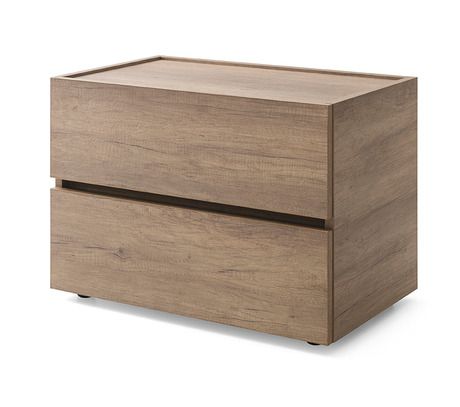 Calligaris Huron Nightstand - 2Modern Huron Nightstand, Aesthetic Flexibility, Full Bed With Storage, Effective Teamwork, Simple Nightstand, Melamine Wood, Nightstand Light, Lid Storage, Simple Aesthetic