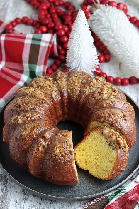 Indulge in the rich flavors of this decadent homemade rum cake, perfect for any holiday gathering. This moist and flavorful cake, soaked in a delightful rum glaze, is sure to be a crowd-pleaser. Get ready to impress your guests with this irresistible dessert. Homemade Rum Cake, Homemade Rum, Upstate Ramblings, Christmas Bundt Cake, Instant Pot Sous Vide, Rum Cakes, Homemade Pound Cake, Box Cake Recipes, Rum Cake Recipe