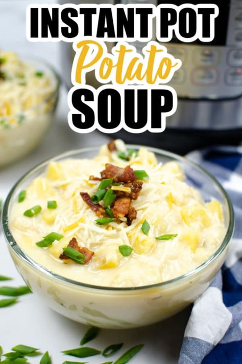 Instant Pot Potato Soup, Best Potato Soup, Soup Instant Pot, Creamy Soup Recipes, Delicious Slow Cooker Recipes, Soup With Ground Beef, Loaded Potato Soup, Instant Pot Soup Recipes, Cozy Dinner