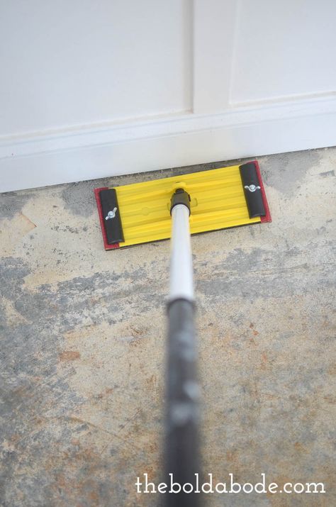 how to rip up carpet-14                                                                                                                                                      More Ripping Up Carpet, Concrete Floors Diy, Carpet Diy, Painted Concrete Floors, Concrete Stained Floors, Painted Concrete Porch, Cement Floor, Concrete Porch, Basement Flooring