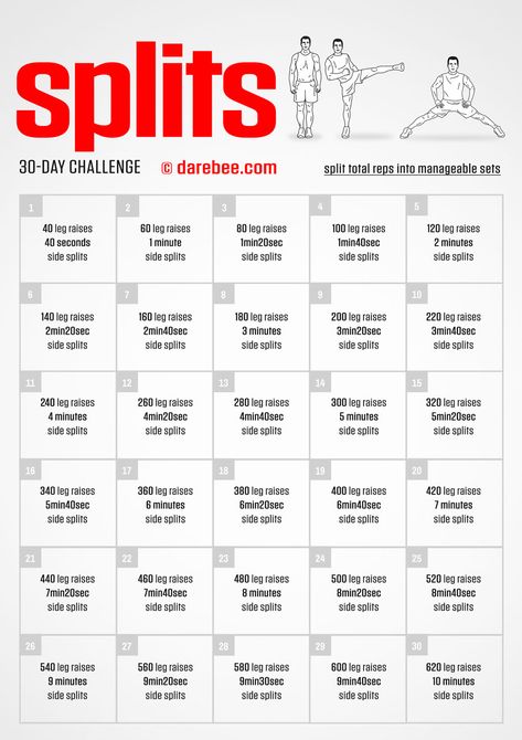 Splits in 30 Days Splits In 30 Days, Splits Challenge, Cheer Flyer, Army Workout, Middle Splits, How To Do Splits, Forward Fold, Fitness Challenges, Motivation Exercise