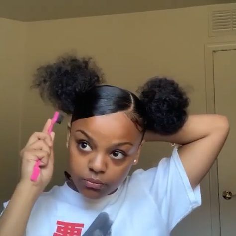 Black Teenage Girl, Medium Natural Hair Styles, Teenage Hairstyles, Cute Natural Hairstyles, Hairstyles Natural, Natural Hairstyles For Kids, Girls Natural Hairstyles, 4c Natural, 4c Natural Hair