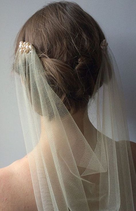 1920s Style Wedding, Champagne Veil, Drape Veil, Boho Wedding Veil, Unique Veil, Champagne Wedding Colors, Boho Veils, Draping Wedding, Vintage Veils