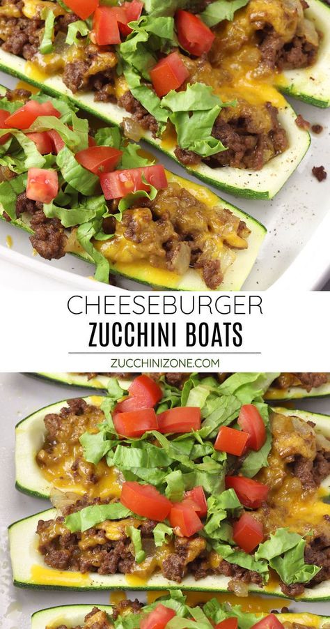 Salad Pasta Recipes, Canned Zucchini, Zucchini Boat Recipes, Stuffed Zucchini Boats, Protein Packed Meals, Stuffed Zucchini, Burger Toppings, Easy Budget, Zucchini Boats