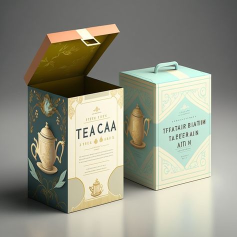 Tea Packaging Design | Design Ispiration | Tea Branding | Tea Brand Identity| Brand identity examples | Packaging Design Ideas | Tea Brand Template | Brand Identity for Tea Brand | Tea Packaging | Herbal Tea Packaging | Packaging Design Inspiration | Brand Packaging | Product Packaging| Created by #MidjourneyAI, #Midjourney #aiart #art #ai #artificialintelligence #machinelearning #aiartcommunity #aiwebsite Elegant Tea Packaging, Creative Tea Packaging Design, Minimal Tea Packaging, Product Branding Ideas, Luxury Tea Packaging Design, Herbal Product Packaging, Vintage Tea Packaging, Tea Bag Packaging Design, Tea Packaging Design Boxes