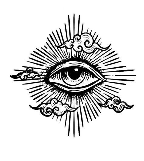 Over Eyebrow Tattoo Men, Simple Throat Tattoo, Sun Eye Tattoo, Woodcut Tattoo Flash, All Seeing Eye Tattoo Design, Two Eyes Tattoo, Intuition Eye Tattoo, Eyes Tattoo Design, Tattoo Spooky