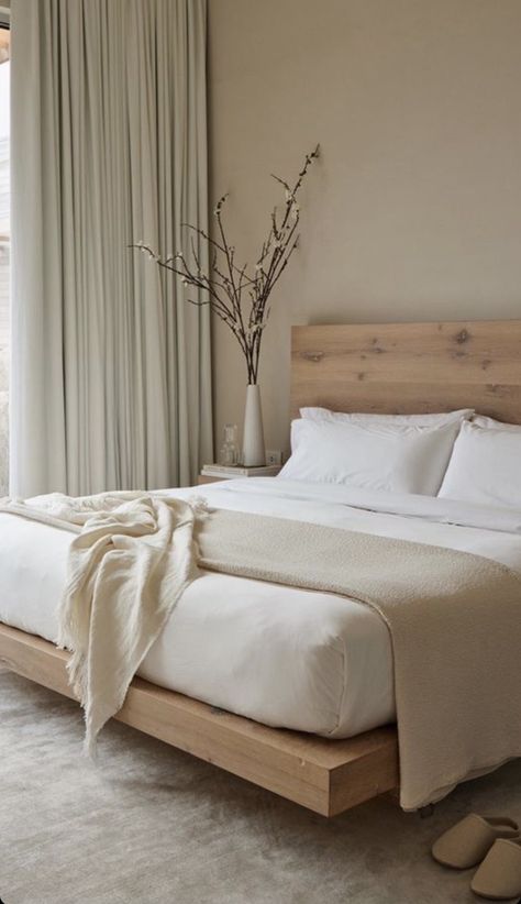 Light Maple Bedroom Furniture, Boho Bedroom Decor Beds & Frames, Modern Oasis Bedroom, Light Bright Interiors, Urban Organic Interior Design, Neutral Beach Bedroom, Limestone Bedroom, Cream And Wood Bedroom, Bedroom With Grey Carpet