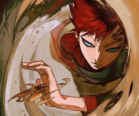 Gara Icon, Gaara Fanart, Naruto Gaara, Naruto Drawings, Naruto Fan Art, Perspective Art, Japanese Manga Series, Naruto Art, Naruto Characters