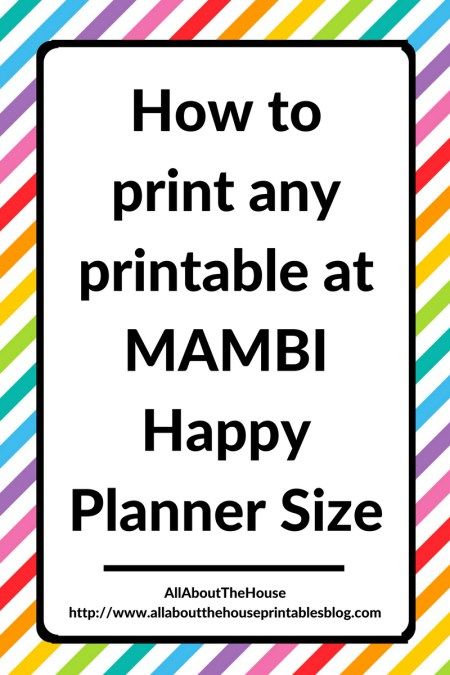 how to print any printable at mambi happy planner size erin condren plum paper filofax resize printable planner diy insert Planer Organisation, Happy Planner Printables, Planner Diy, To Do Planner, Happy Planner Layout, Planner Layouts, Mambi Happy Planner, Planner Tips, Planner Obsessed