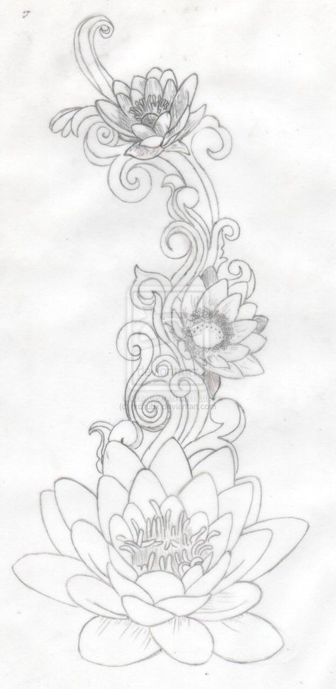 G Fleurs Art Nouveau, Henne Tattoo, Girl Back Tattoos, Kunst Tattoos, Flower Sleeve, Tattoo Sketch, Lotus Tattoo, 1 Tattoo, Desenho Tattoo