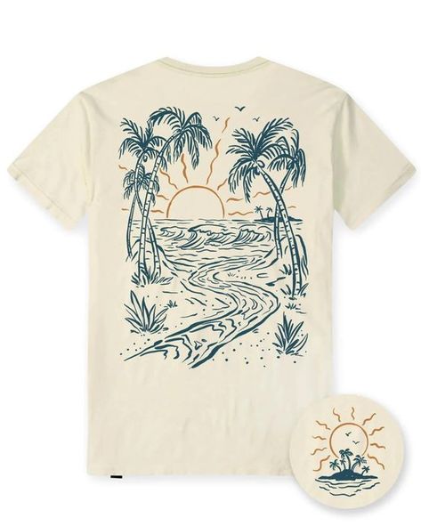 T-shirt design ideas for men Beach Graphic Tshirt, T Shirt Print Design, Hawaiian T Shirt, T-shirt Print Design, Retro Graphic Design, Vintage Graphic Tees, Placement Print, Cruise Shirt, Shirt Design Inspiration