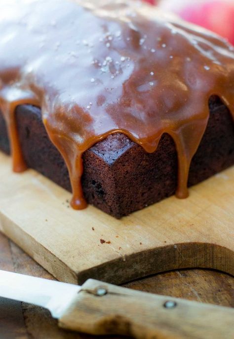 Caramel Glaze Recipe, Salted Caramel Glaze, Date Caramel, Loaf Cake Recipes, Butter Caramel, Date Cake, David Lebovitz, Caramel Glaze, Flaky Salt