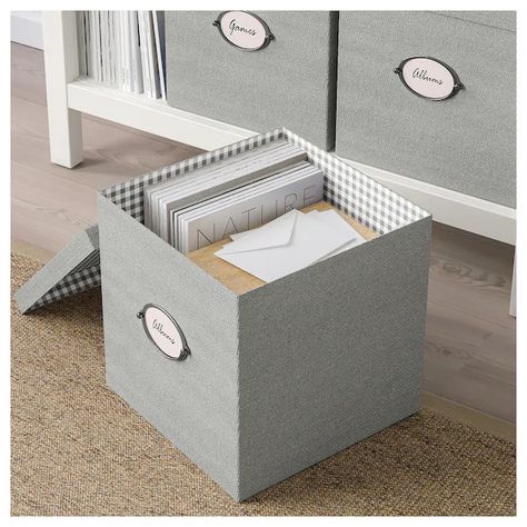 KVARNVIK Storage box with lid - gray - IKEA Ikea Storage Boxes, Cute Storage Boxes, Ikea Canada, Ikea Finds, Storage Box With Lid, Gift Boxes With Lids, Recycling Process, Ikea Storage, Storage Boxes With Lids