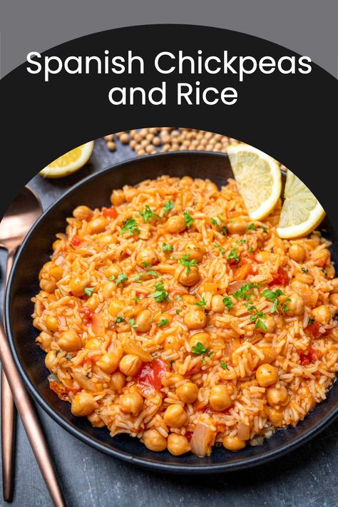 Vegan Chickpea And Rice Recipes, Meals With Chickpeas Healthy Recipes, Chickpea Paprikash Vegan, Chickpea With Rice Recipes, Different Vegan Recipes, Rice And Beans Recipe Crockpot, Chickpea Dishes Dinners, Vegan Chickpea Recipes Healthy, Chick Pea Dinner Ideas